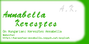 annabella keresztes business card